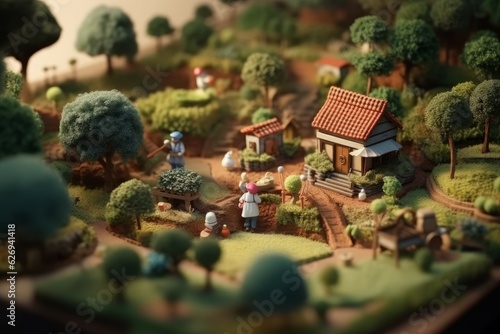 Clay world Chinese. Generate Ai