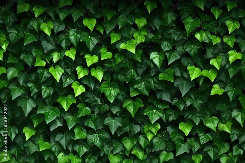 Abstract Ivy Branches Pattern on Green Textured Wall Background Abstract Ivy Branches Pattern on Green Textured Wall Background