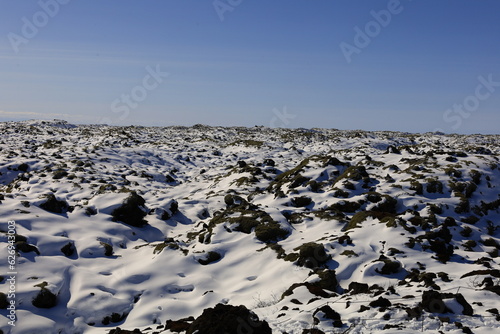 View of the craters of Álftaversgígar which are a set of pseudo-craters of Iceland located in the South of the country