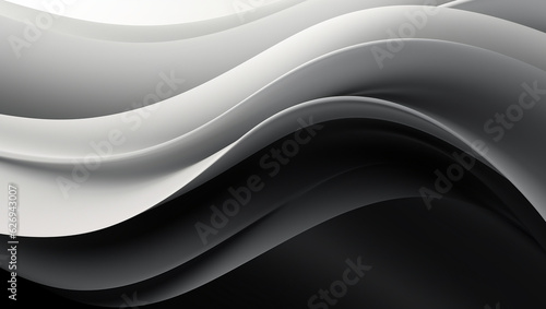 Beautiful black and white background. The fabric lines flow smoothly. Perfect images for the background. AI Generative