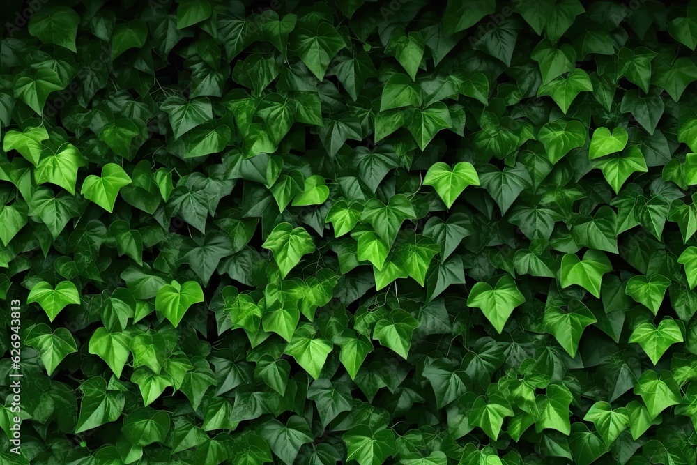 Abstract Ivy Branches Pattern on Green Textured Wall Background Abstract Ivy Branches Pattern on Green Textured Wall Background