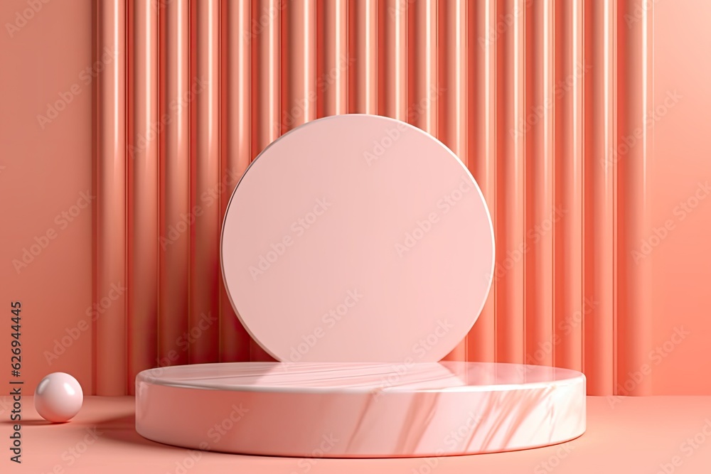 3d Japanese style minimal background. pink podium and cherry blossom background for product presentation. 3d Japanese style minimal background. pink podium and cherry blossom background for product presentation.