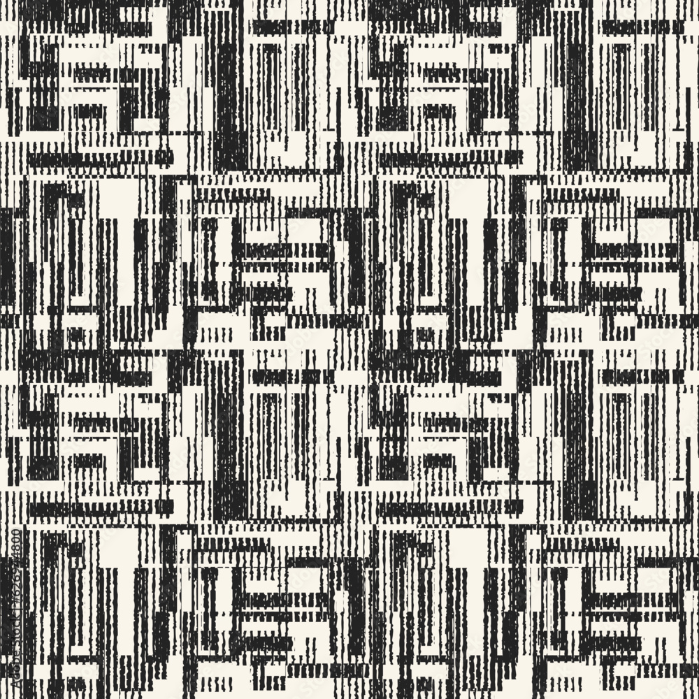 Monochrome Distressed Knit Textured Broken Geometric Pattern Monochrome Distressed Knit Textured Broken Geometric Pattern