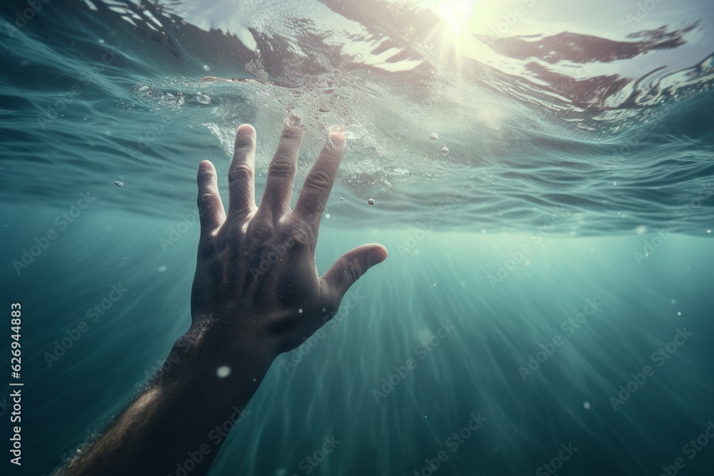 Drowning hand. Generate Ai Drowning hand. Generate Ai