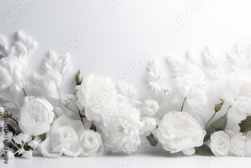 blossom background nature wedding texture celebration flower beautiful spring floral white. Generative AI. © SHOTPRIME STUDIO