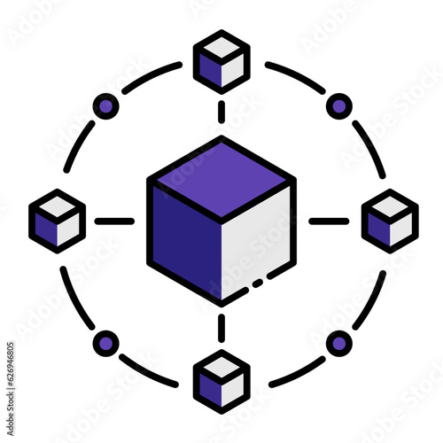 blockchain techology icon photo