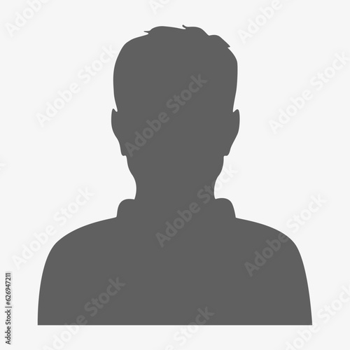 Vector flat illustration in gray color. Avatar, user profile, person icon, profile picture. Suitable for social media profiles, icons, screensavers and as a template.