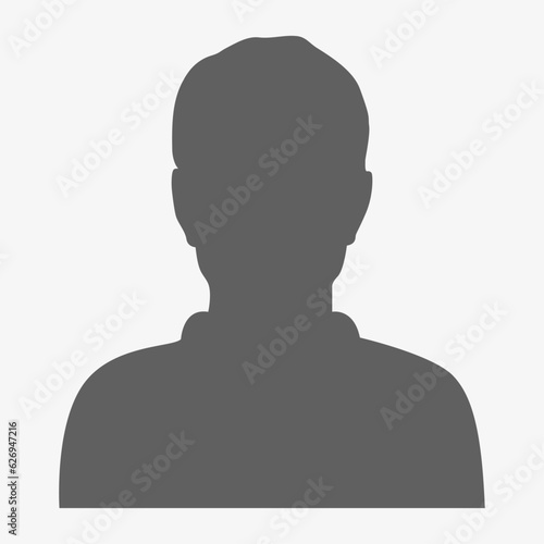 Vector flat illustration in gray color. Avatar, user profile, person icon, profile picture. Suitable for social media profiles, icons, screensavers and as a template.