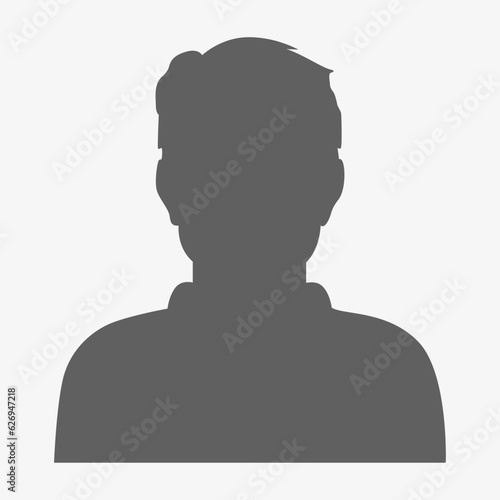 Vector flat illustration in gray color. Avatar, user profile, person icon, profile picture. Suitable for social media profiles, icons, screensavers and as a template.