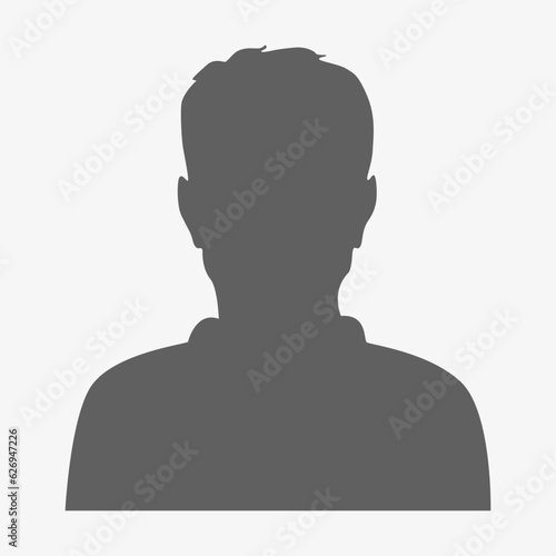 Vector flat illustration in gray color. Avatar, user profile, person icon, profile picture. Suitable for social media profiles, icons, screensavers and as a template.