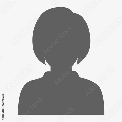 Vector flat illustration in gray color. Avatar, user profile, person icon, profile picture. Suitable for social media profiles, icons, screensavers and as a template.