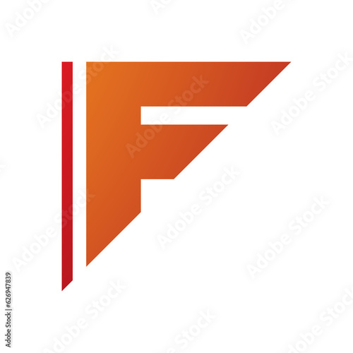 Free Download Red and Orange Triangular Letter F Icon - GFXLoad