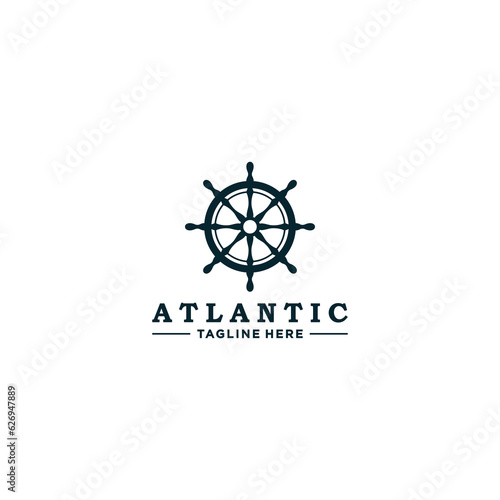 the atlantic logo using the ship's steering wheel
