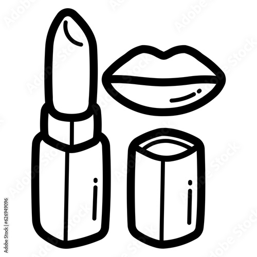 lipstick line icon style