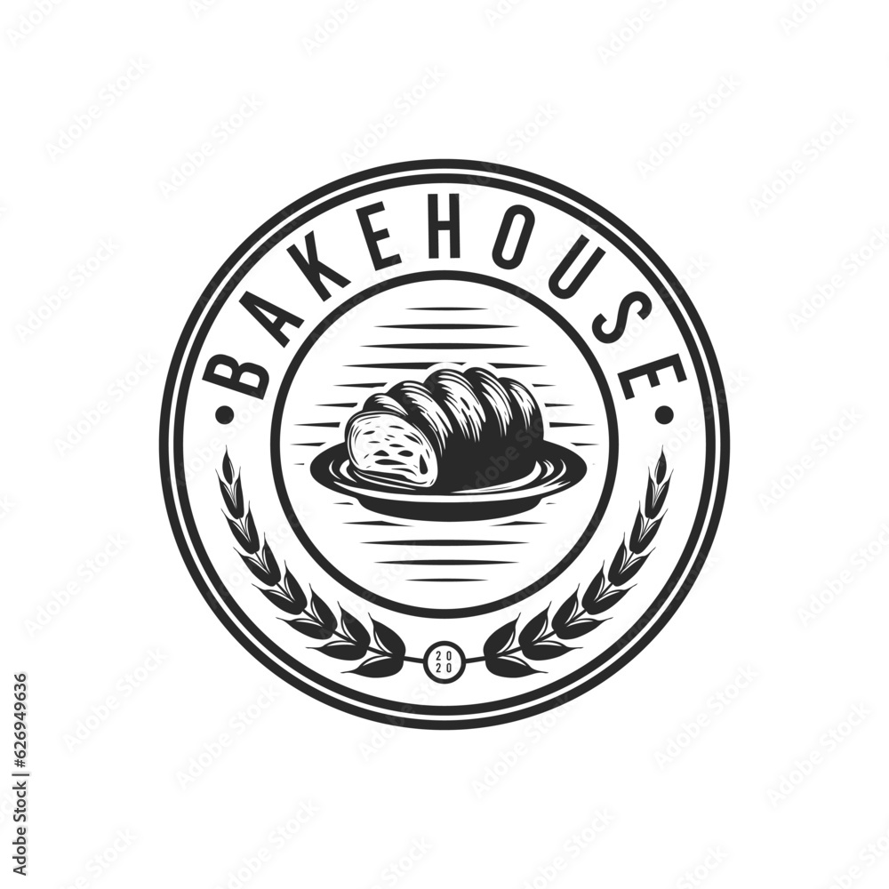 Bakery logo templates, Bakery shop emblem set. Sweet bakery badge label