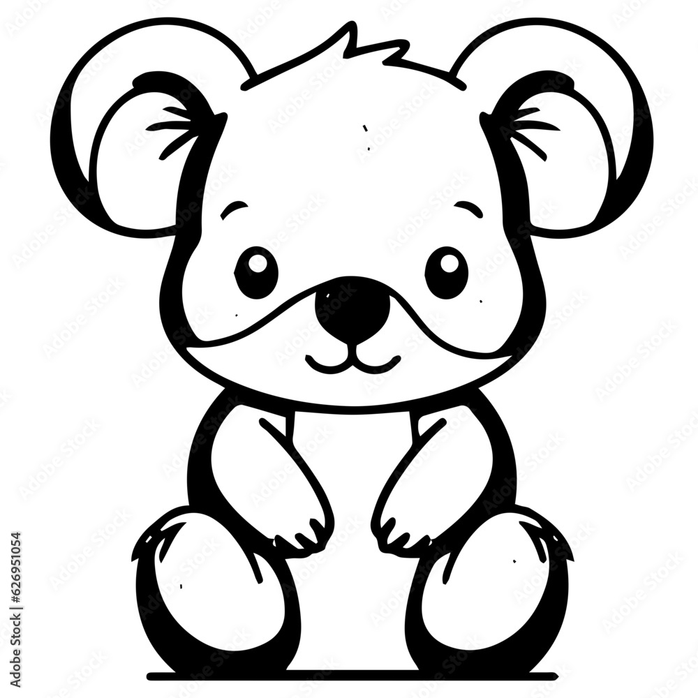 Fototapeta premium koala coloring page illustration