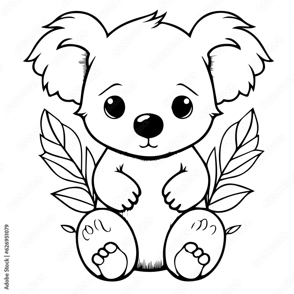 koala coloring page illustration koala coloring page illustration