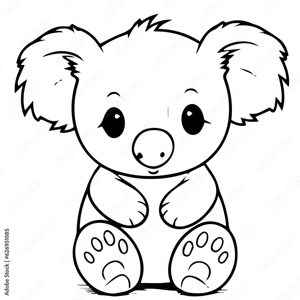 koala coloring page illustration koala coloring page illustration