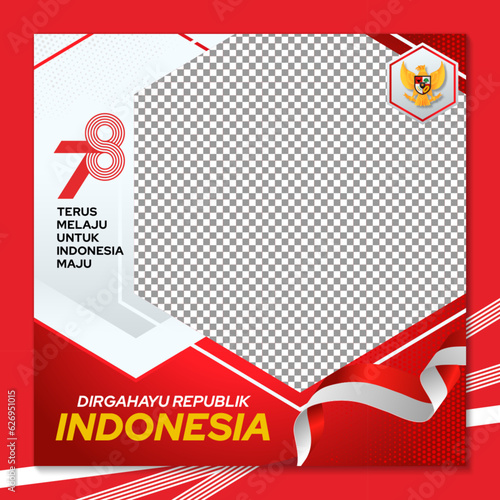 Indonesian Independence day Twibbon Template