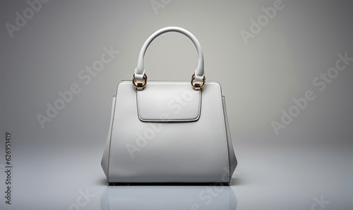 trendy women's handbag in a smooth gray color