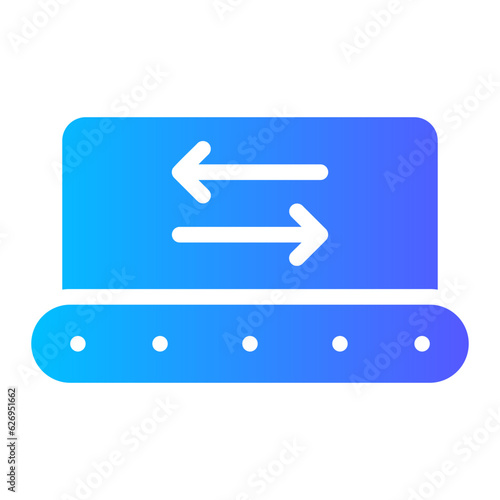 moving walkway gradient icon