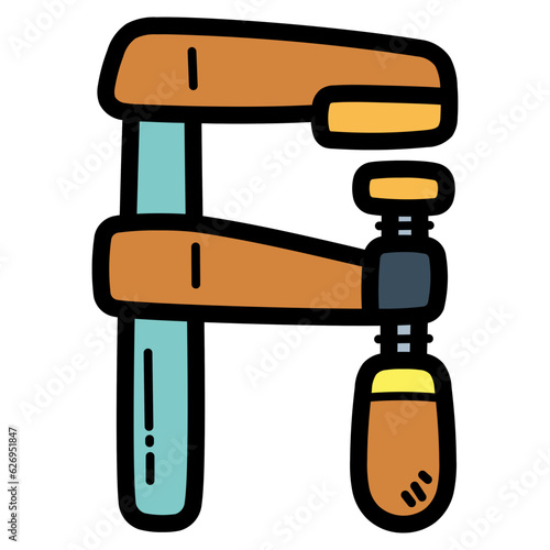 clamp filled outline icon style