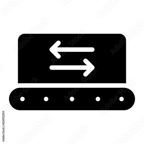 moving walkway glyph icon