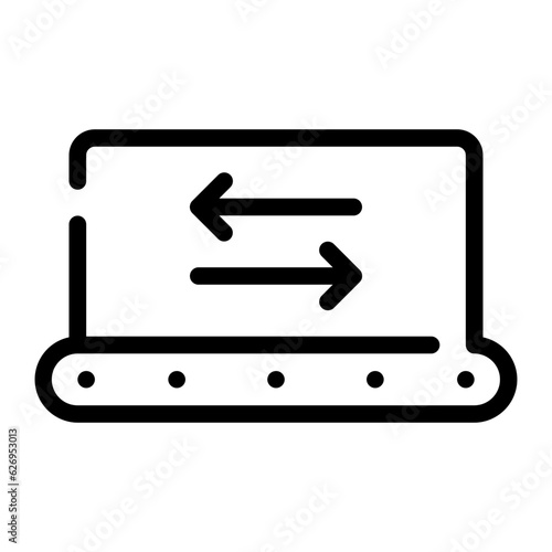 moving walkway line icon