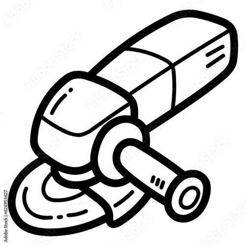 Angle grinder line icon style