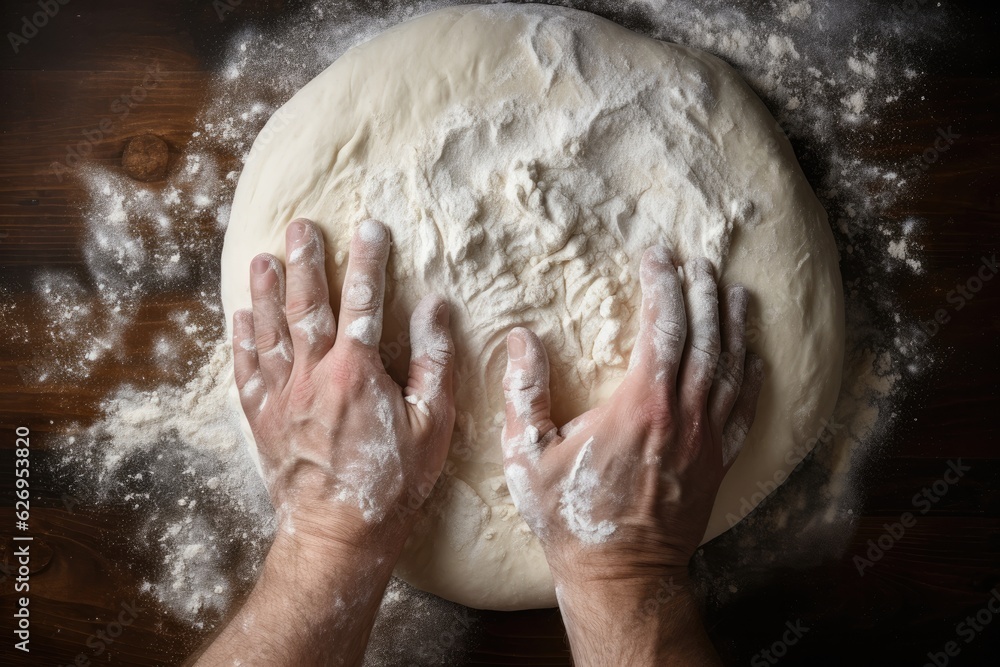 Hands on a dough, generative AI Hands on a dough, generative AI
