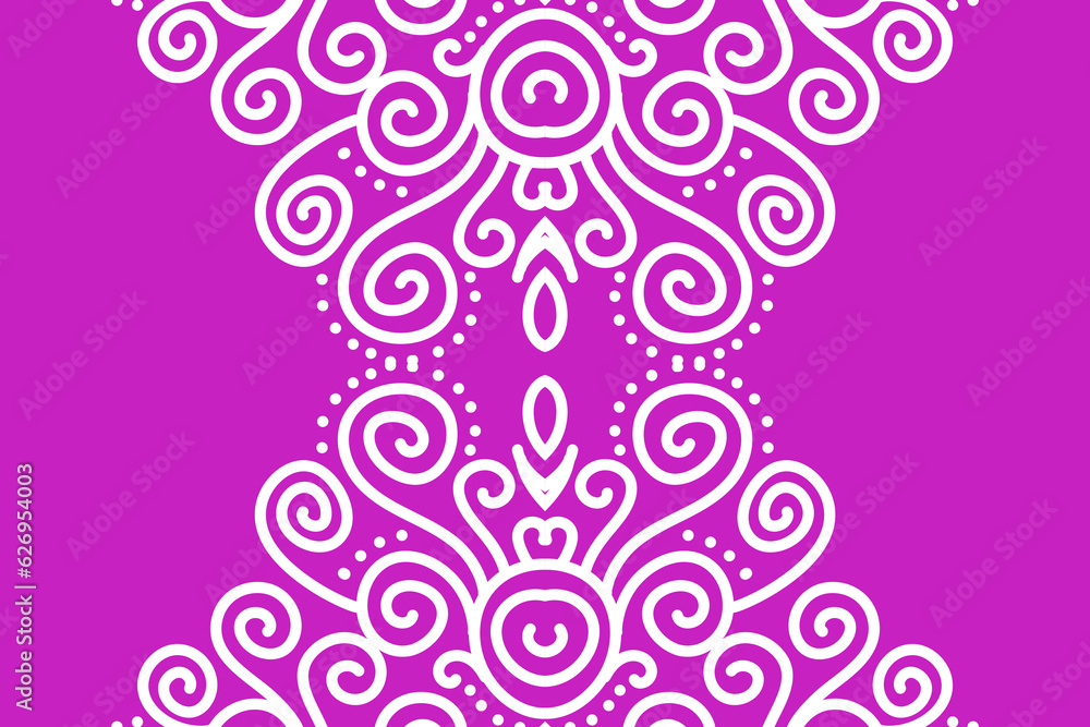Beautiful white and pink flower batik ethnic dayak ornament for wallpaper background ads Beautiful white and pink flower batik ethnic dayak ornament for wallpaper background ads