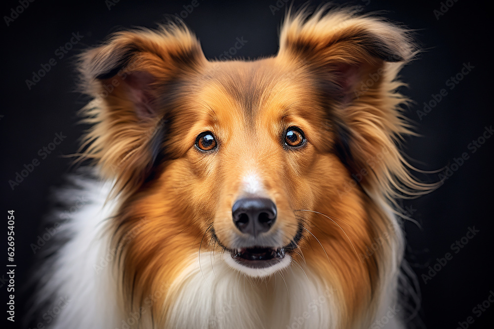 Fototapeta premium portrait of a Collie Dog 