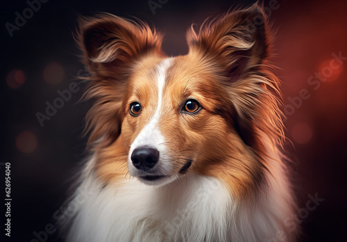 portrait of a Collie Dog 