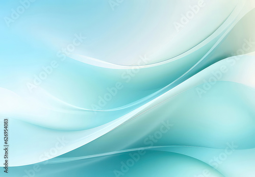 Elegant Flowing Gradient: Artistic Blue Background in Light Teal - Experience the serenity of this abstract blue backdrop, designed in the soothing style of light teal