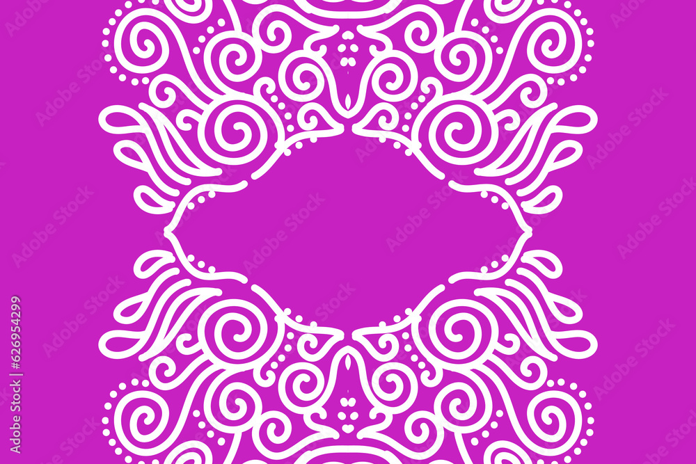 Beautiful white and pink flower batik ethnic dayak ornament for wallpaper background ads Beautiful white and pink flower batik ethnic dayak ornament for wallpaper background ads