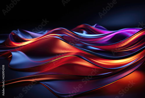 Modern Flow Shape: Abstract 3D Background with Vibrant Motion for Creative Concepts