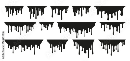 Vászonkép Dripping oil stain