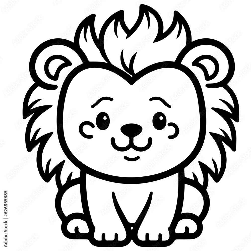 lion coloring page illustration lion coloring page illustration