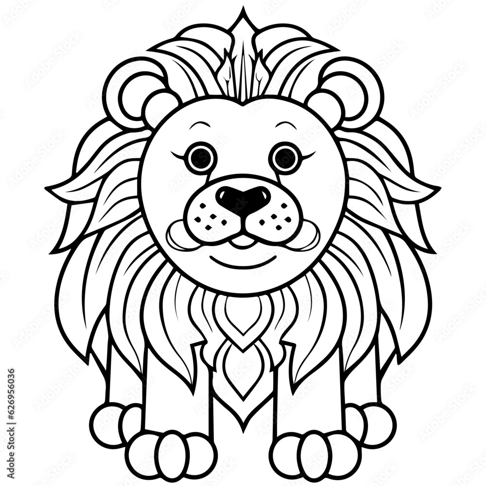 lion coloring page illustration lion coloring page illustration