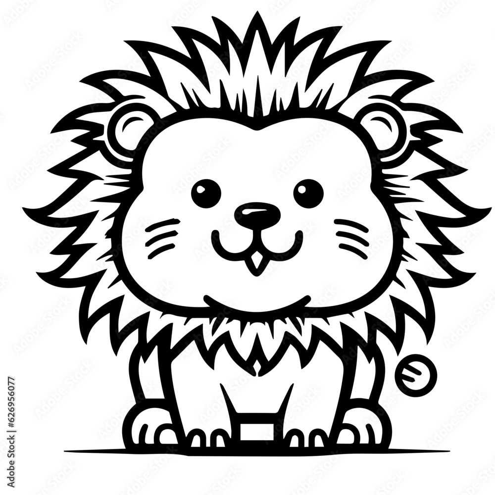 lion coloring page illustration lion coloring page illustration