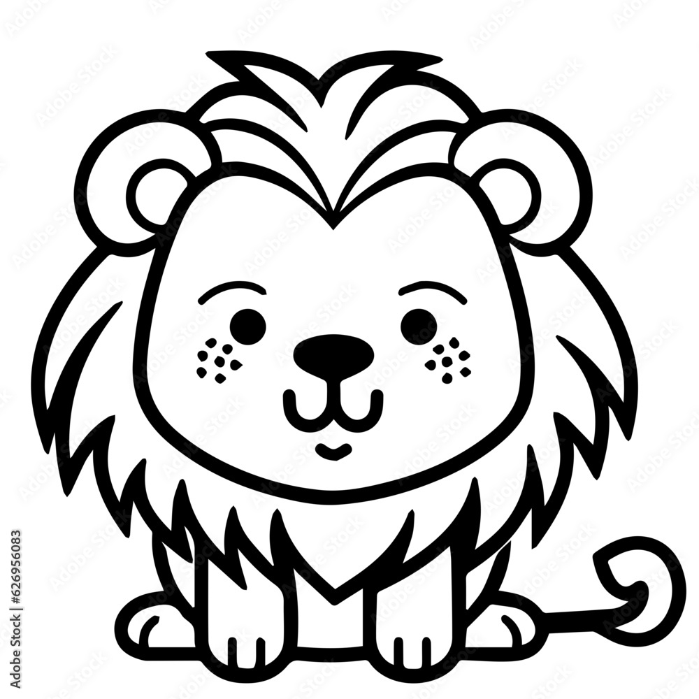 lion coloring page illustration lion coloring page illustration