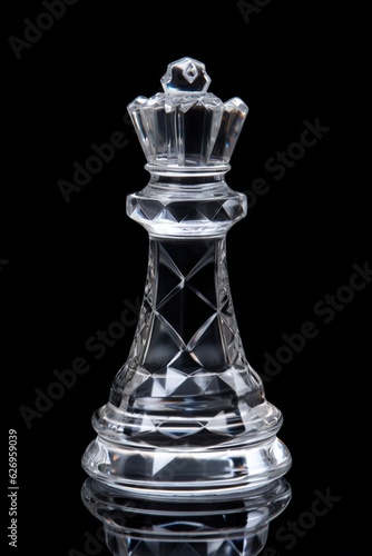 chess pieces isolated on black generated ai
