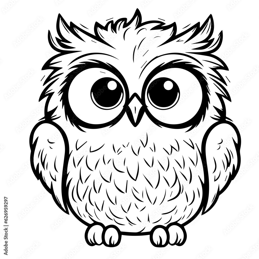 Fototapeta premium Owl - vector illustration. Icon design on white background.