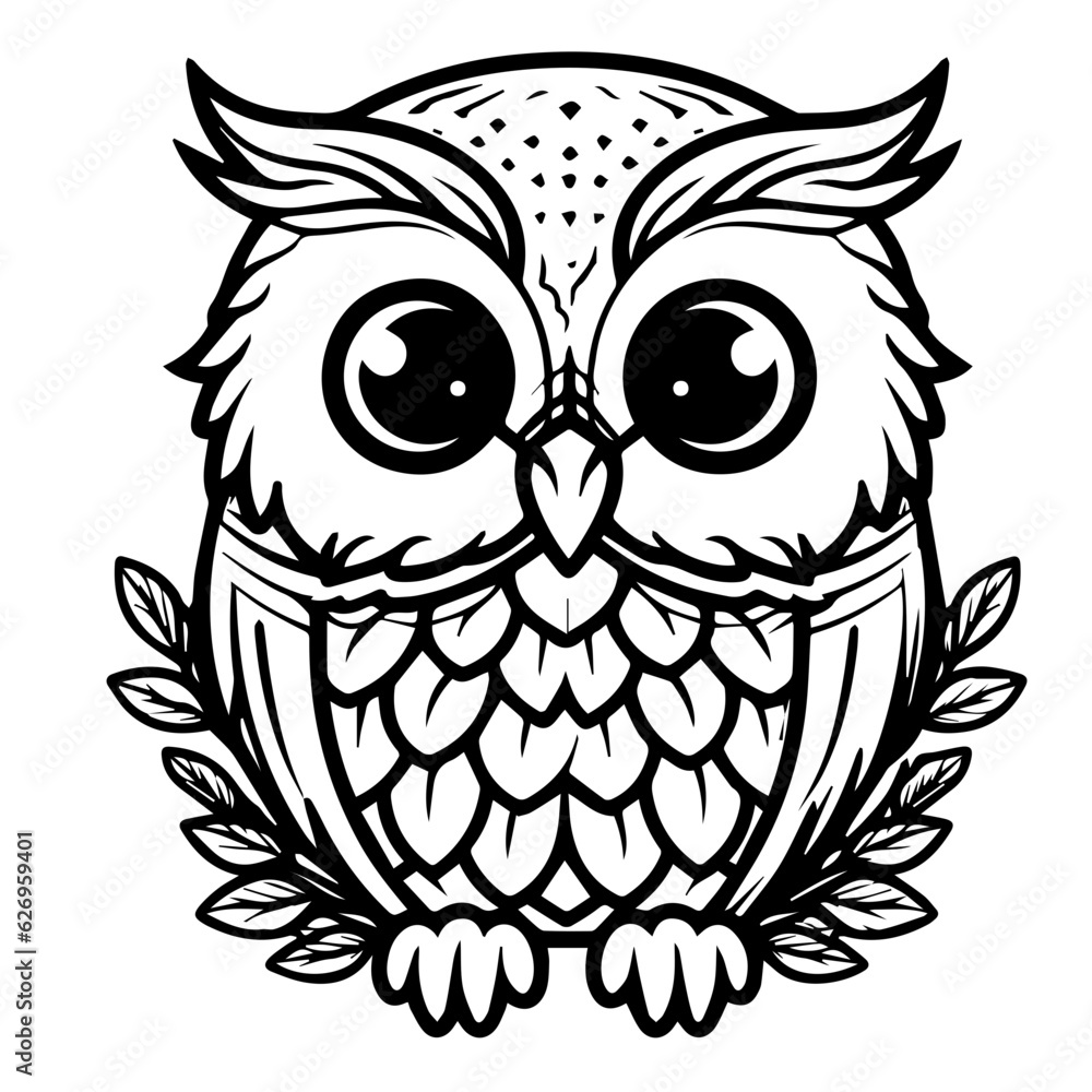Owl - vector illustration. Icon design on white background. Owl - vector illustration. Icon design on white background.