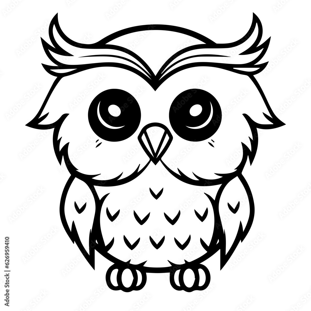 Fototapeta premium Owl - vector illustration. Icon design on white background.