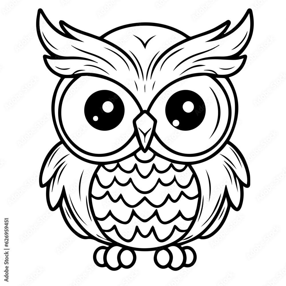 Naklejka premium Owl - vector illustration. Icon design on white background.