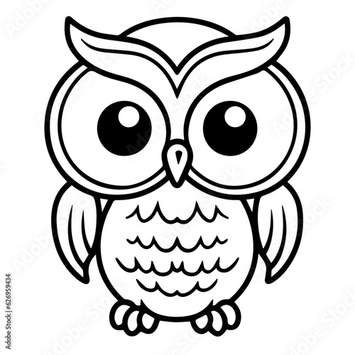 Owl - vector illustration. Icon design on white background.