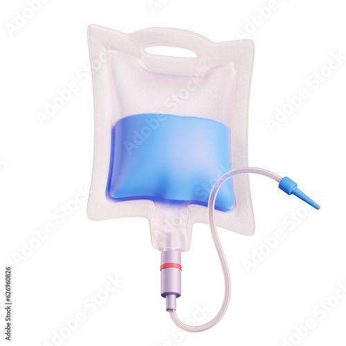 3d drip bag illustration