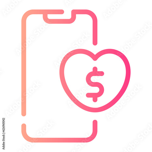 payable dating app gradient icon
