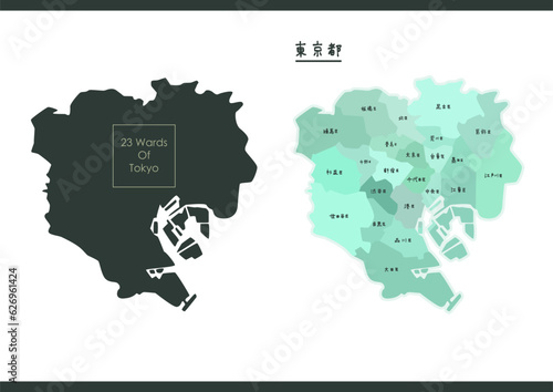 東京都23区のマップ